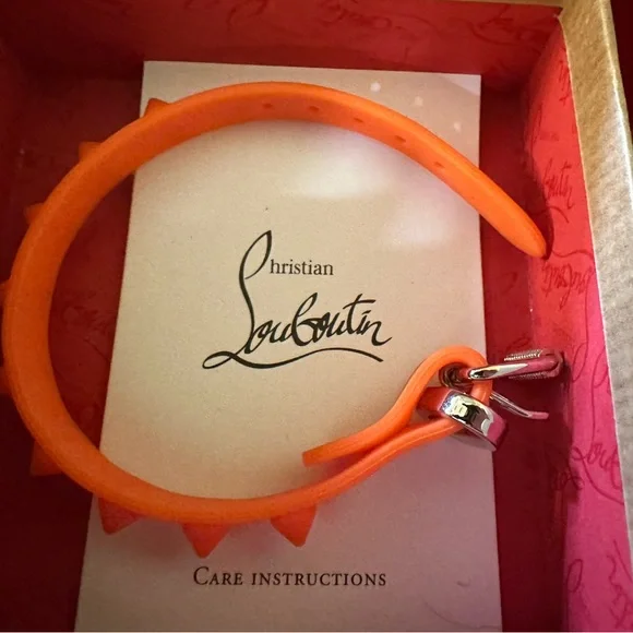 Christian Louboutin Spiked Orange Bracelet - Picture 1 of 8